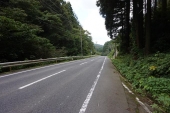 隠岐　島後　山中の道路