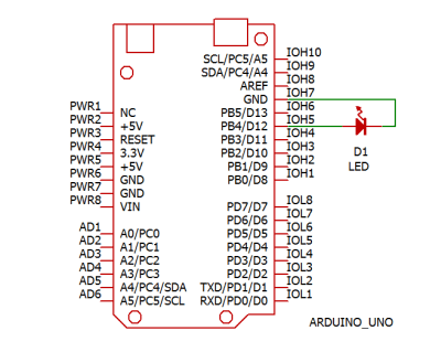 LED1個の回路図