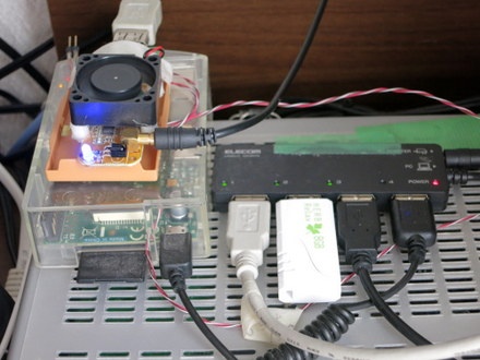 Raspberry PiにSDR受信ドングルを接続
