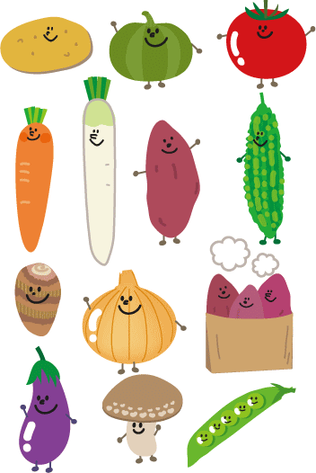 イラストWanpug素材ブログ |野菜のイラスト